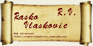 Raško Vlašković vizit kartica